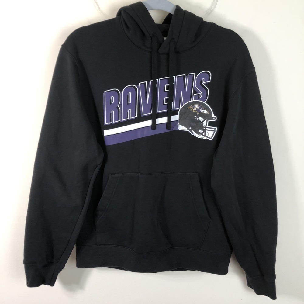 Baltimore Ravens Nike Club Fleece Pullover Hoodie Men's Sz S Black NFL Football